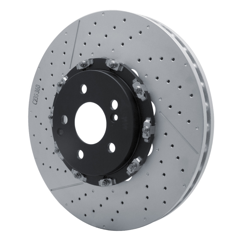 Mercedes-Benz CLS63 AMG Brake Rotor (1) - Front - R1 Concepts - Drilled & Slotted Carbon Alloy GeoMET Rotor - `07-`25